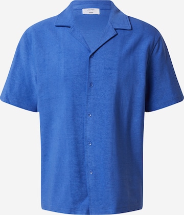 DAN FOX APPAREL Button Up Shirt 'Johann' in Blue: front