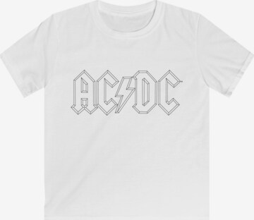 F4NT4STIC Shirt 'ACDC ' in Wit: voorkant
