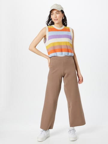 ONLY Wide leg Pants 'LINEA' in Brown