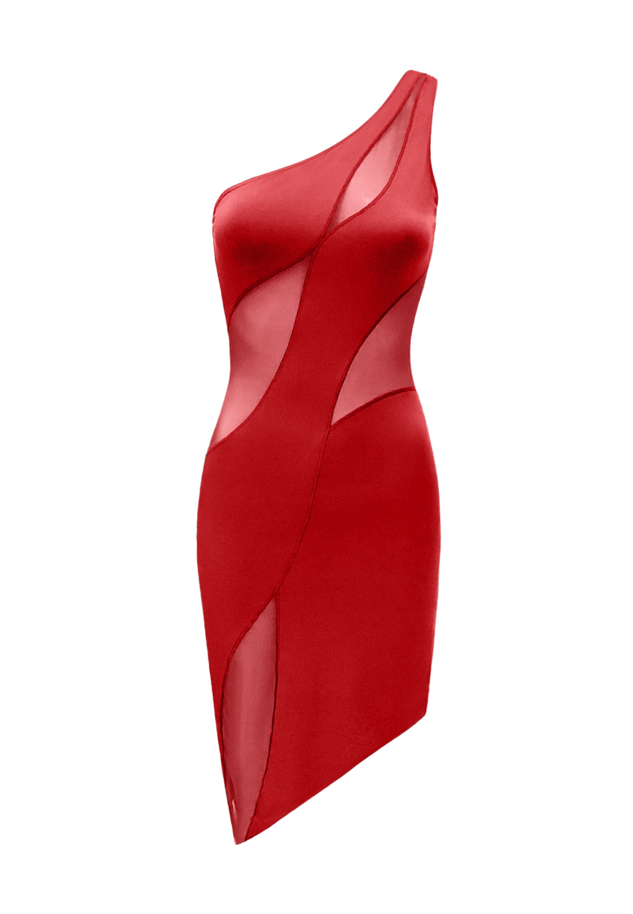 OW Collection Coctailkjole 'Curve' i rød