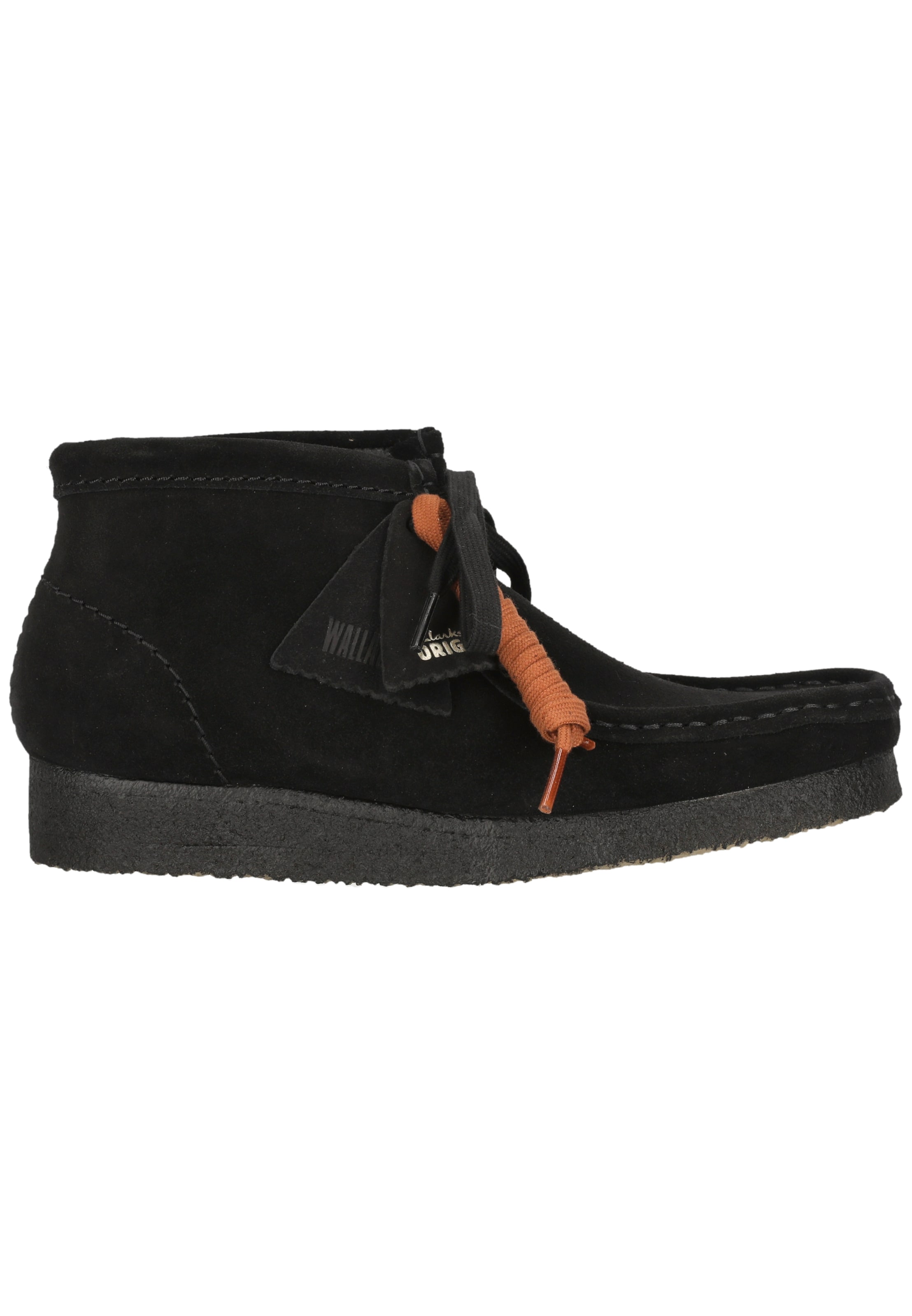 CLARKS Veterschoen 'Wallabee Boot' in Zwart