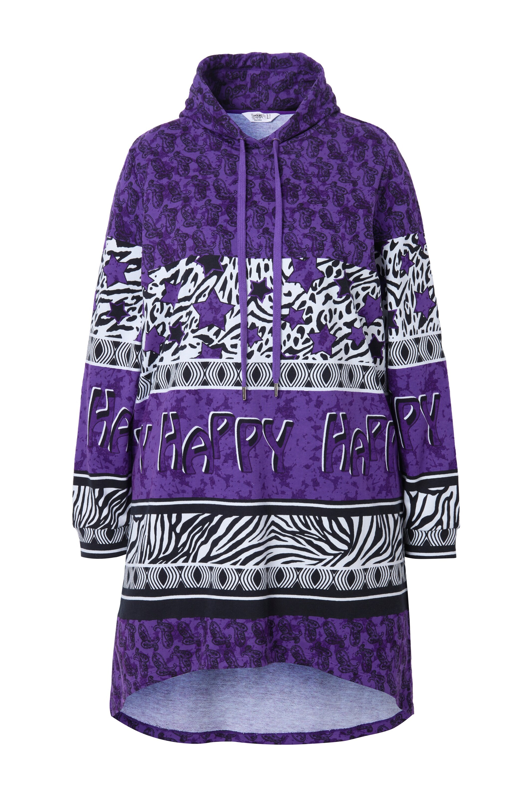 Angel of Style Sweatshirt in lila / violettblau / schwarz / weiß, Produktansicht