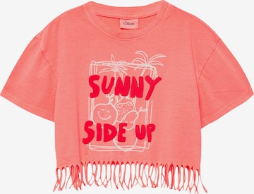 T-Shirt s.Oliver en orange : devant