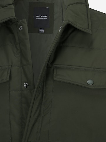 Only & Sons Big & TallPrijelazna jakna - zelena boja