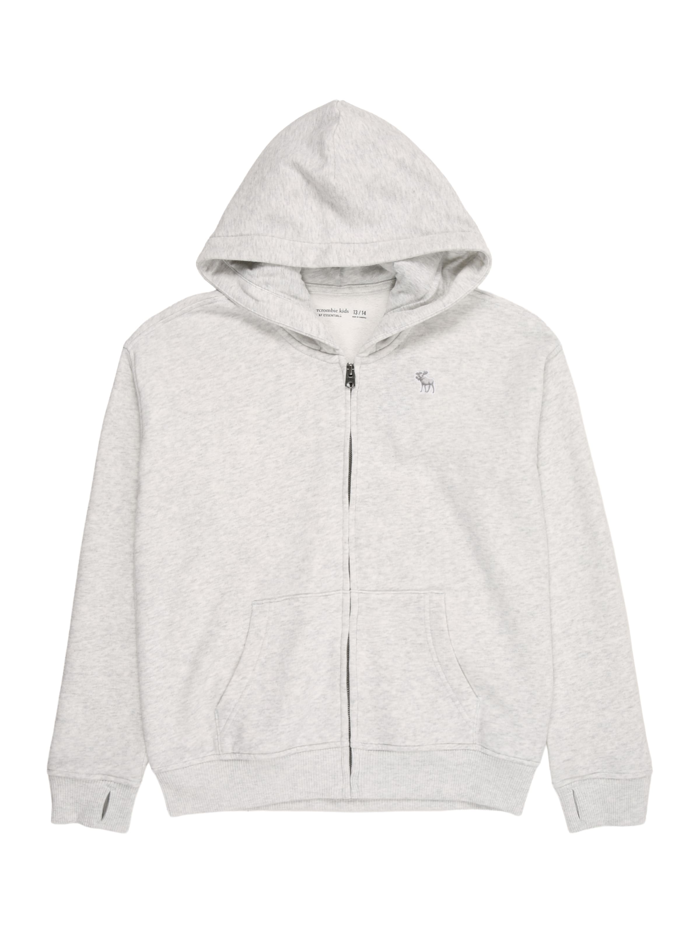Abercrombie & Fitch Zip-Up Hoodie 'Essentials' in Grey: front