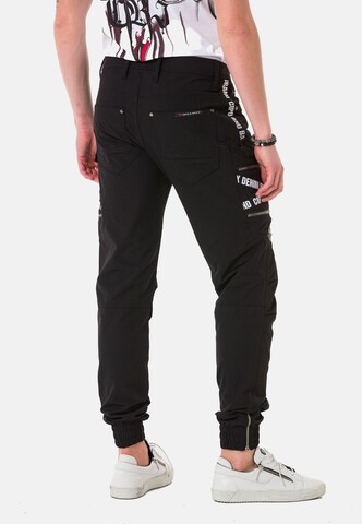 CIPO & BAXX Tapered Cargo trousers in Black