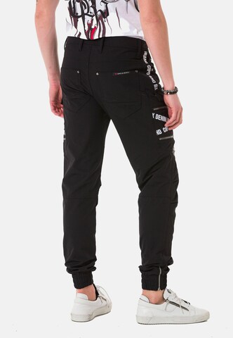 CIPO & BAXX Tapered Cargohose in Schwarz