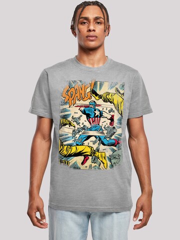 F4NT4STIC Shirt 'Marvel Captain America Spang' in Grey: front