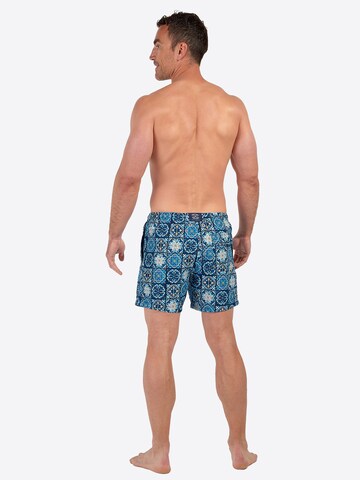 HOM Zwemshorts ' Beach Boxer Maiolica ' in Blauw