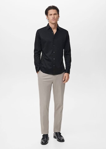 MANGO MAN Regular fit Button Up Shirt 'Adana' in Black