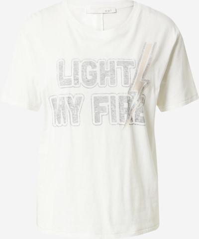 OUI T-Shirt in creme / grau / weiß, Produktansicht