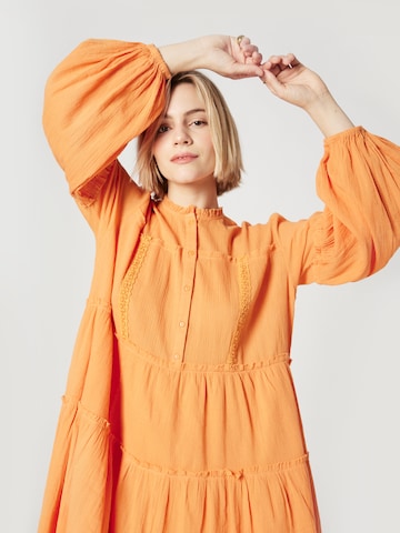 Guido Maria Kretschmer Women Shirt Dress 'Aurelia' in Orange