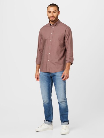 SELECTED HOMME - Regular Fit Camisa 'RICK' em roxo