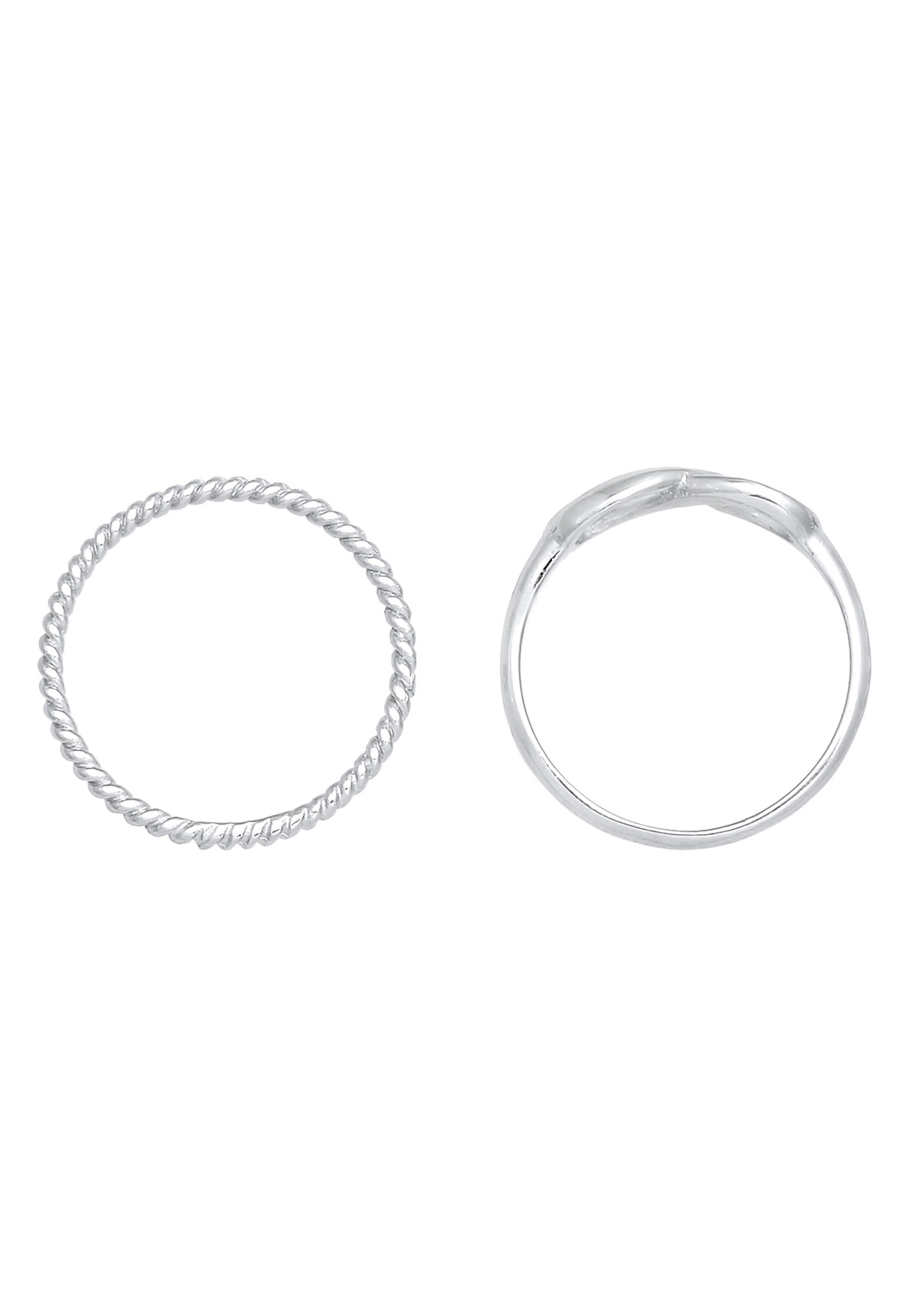 ELLI Ring Infinity, Twisted in Silber