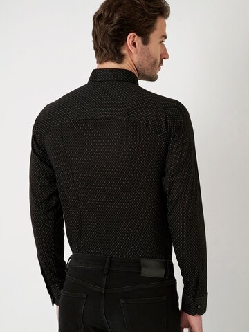 DESOTO Slim fit Button Up Shirt in Black