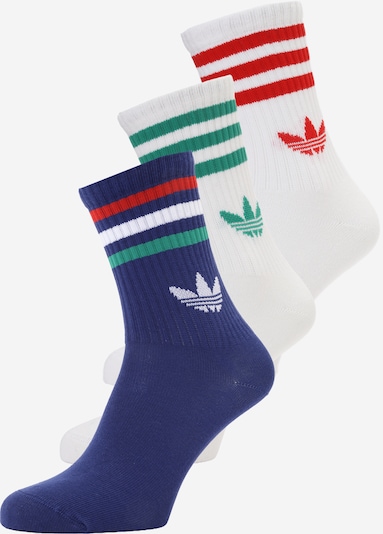 ADIDAS ORIGINALS Čarape veličine 34-38 u plava / zelena / crvena / bijela, Pregled proizvoda