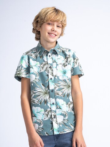 Petrol Industries Regular Fit Hemd 'Old Orchard' in Blau: Vorderseite