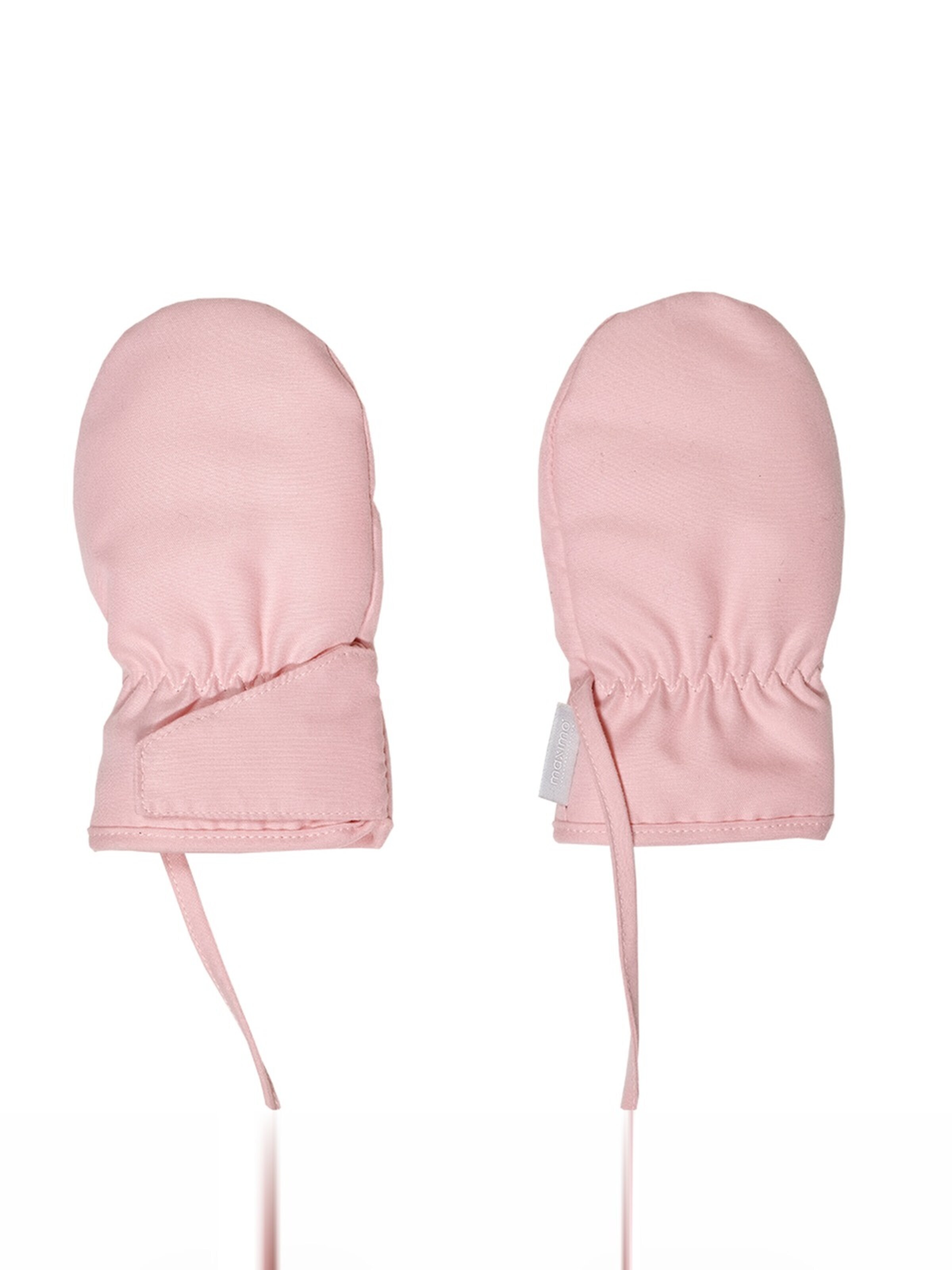 MAXIMO Handschuhe 'BABY-Thermofausthandschuhe ohne Daumen, Bindeband, Klettverschluß'‌‌‌‌ in Pink: Vorderseite