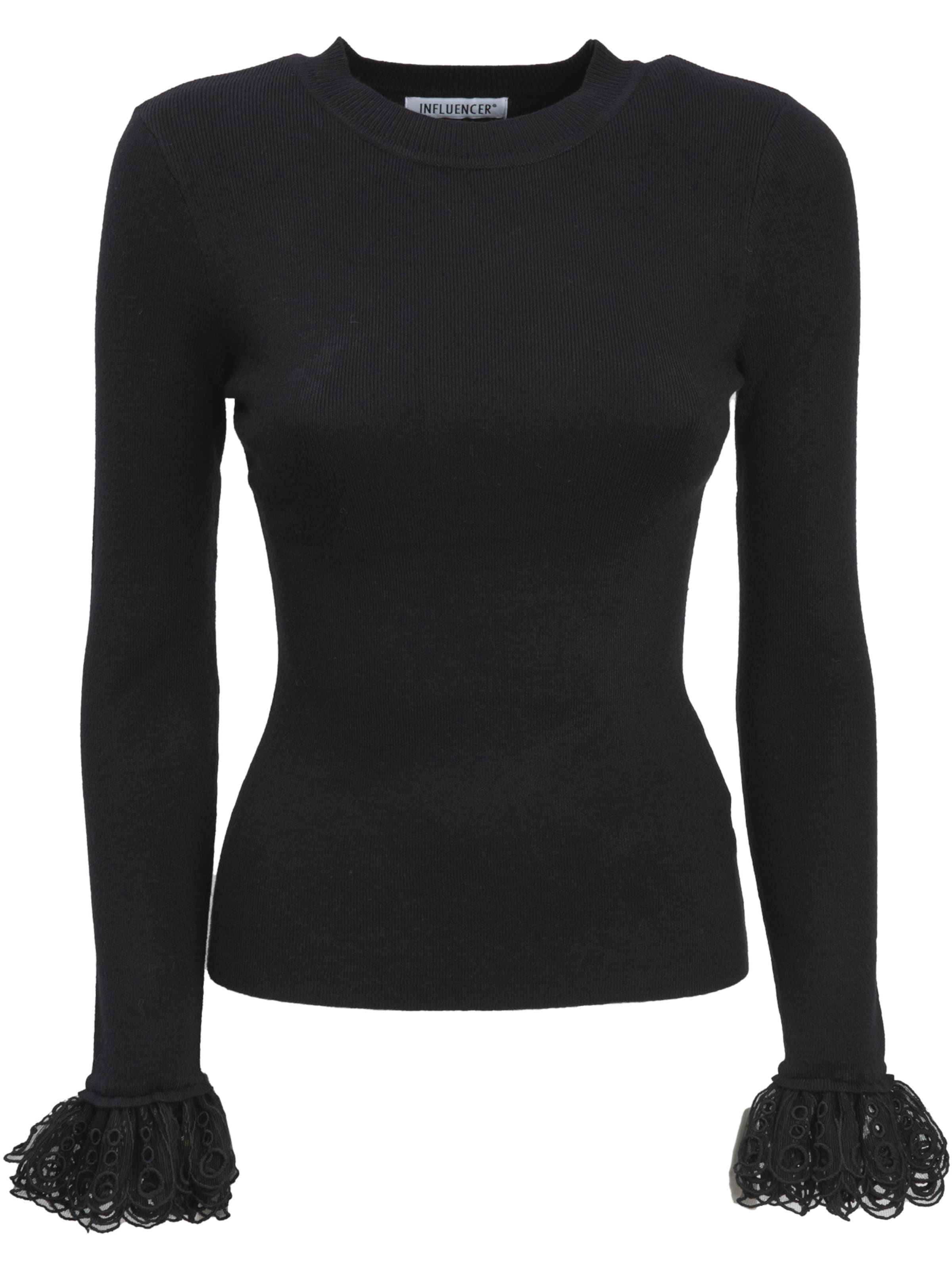 Pullover di Influencer in nero: frontale
