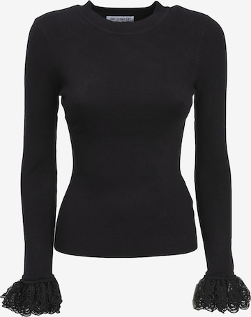 melns Influencer Džemperis: no priekšpuses