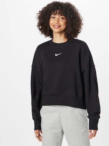 Nike Sportswear Sweatshirt 'Phoenix Fleece' in Schwarz: predná strana