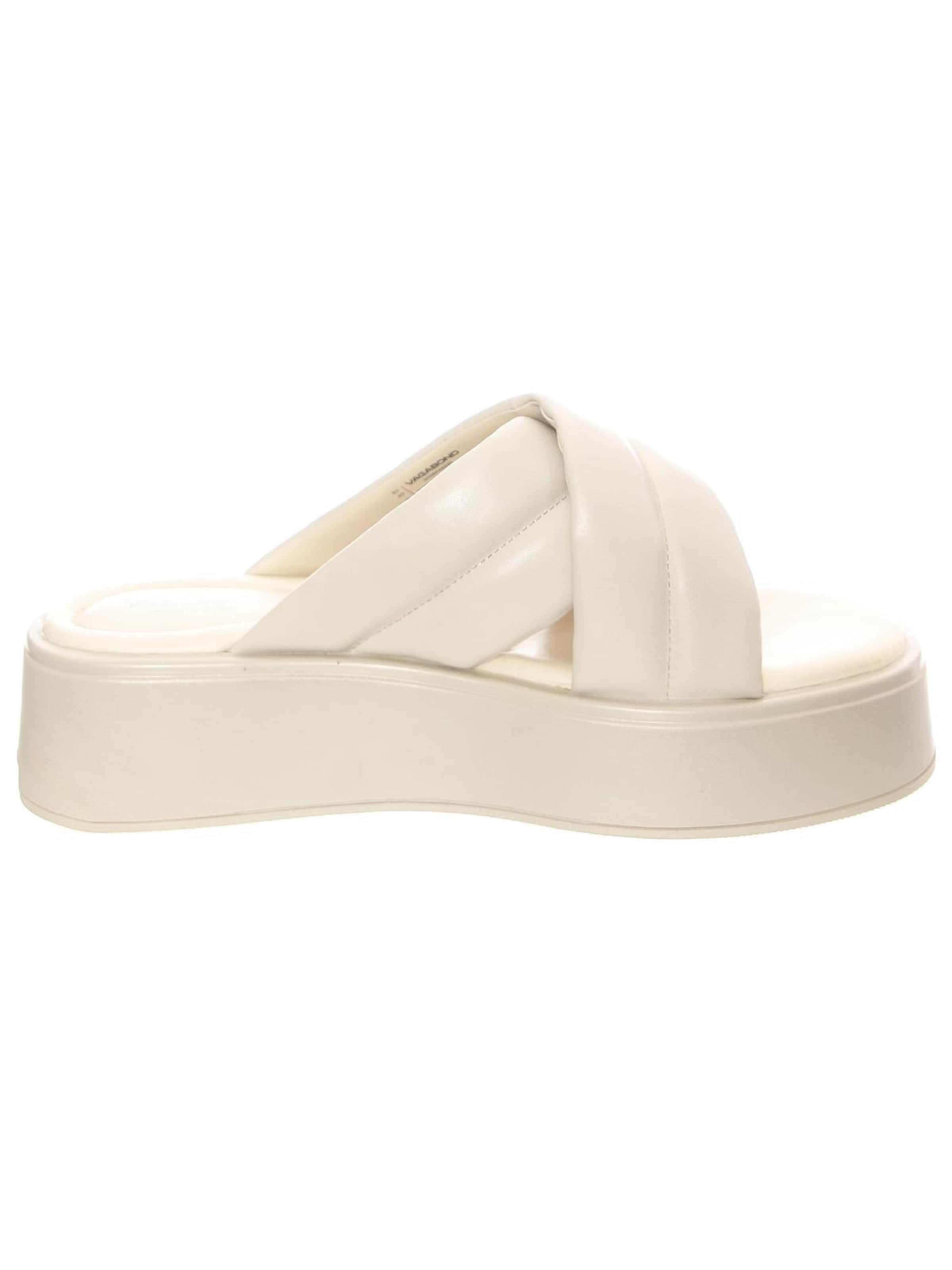 Vagabond Mules 'W' Courtney Off White Cow Leather Sandals' in White