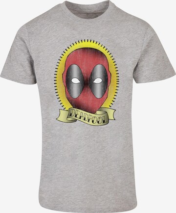 ABSOLUTE CULT Shirt 'Deadpool - Tattoo' in Grey: front