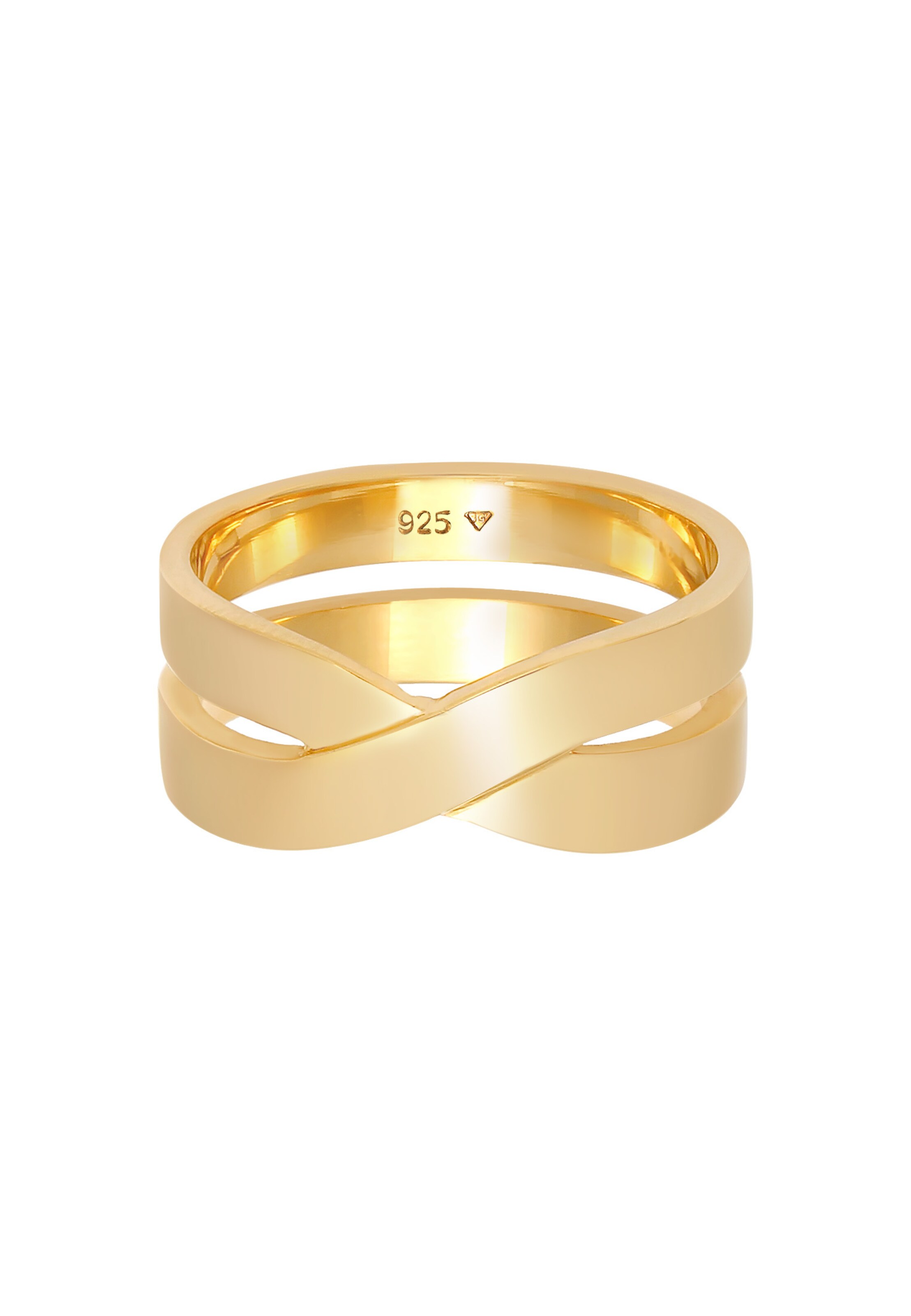 KUZZOI Ring Kreuz in Gold