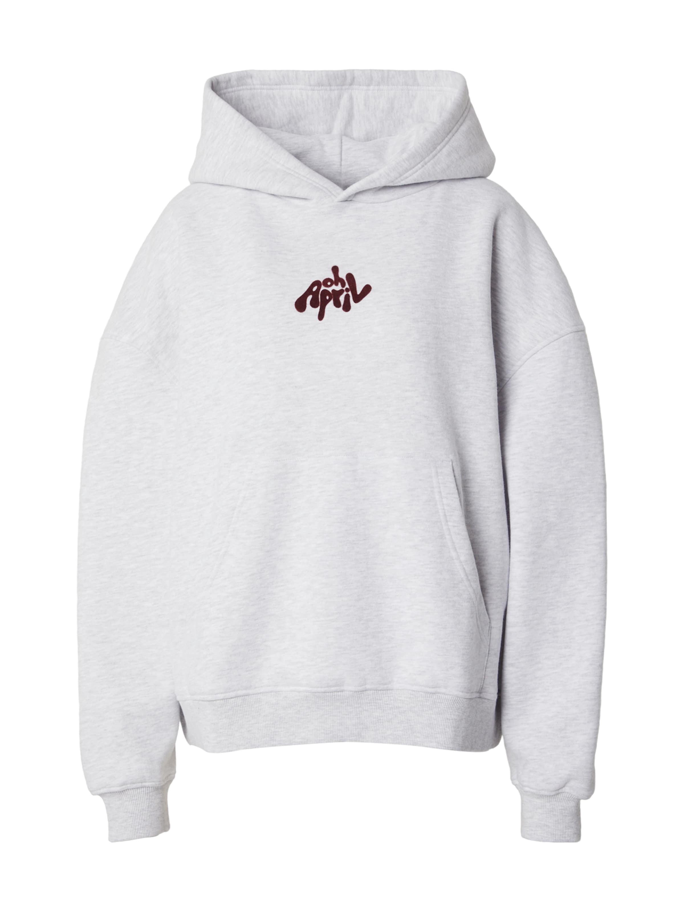 Sweat-shirt &#x27;Boyfriend&#x27; OH APRIL en gris : devant
