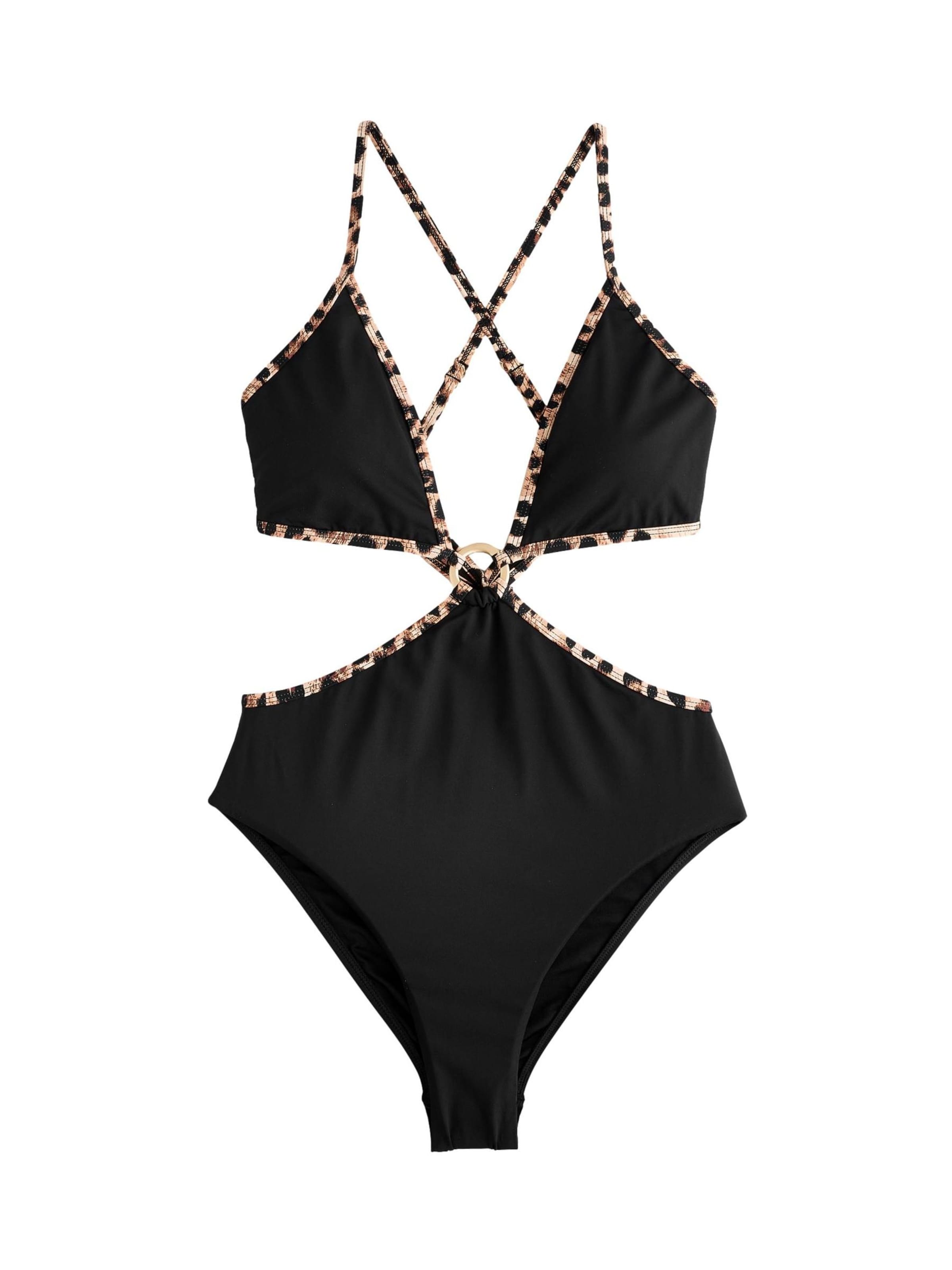 Rockett St George Ολόσωμο μαγιό σε μαύρο: μπροστά