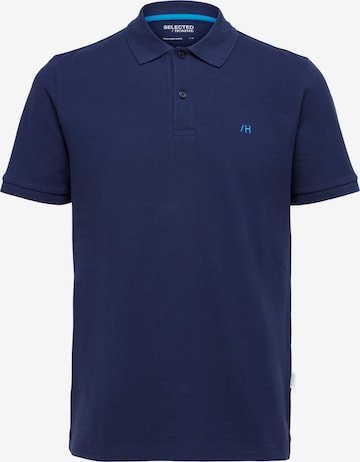 T-Shirt 'Dante' SELECTED HOMME en bleu : devant