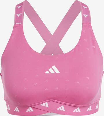 ADIDAS PERFORMANCE Bustier Sport-BH ' in Pink: predná strana