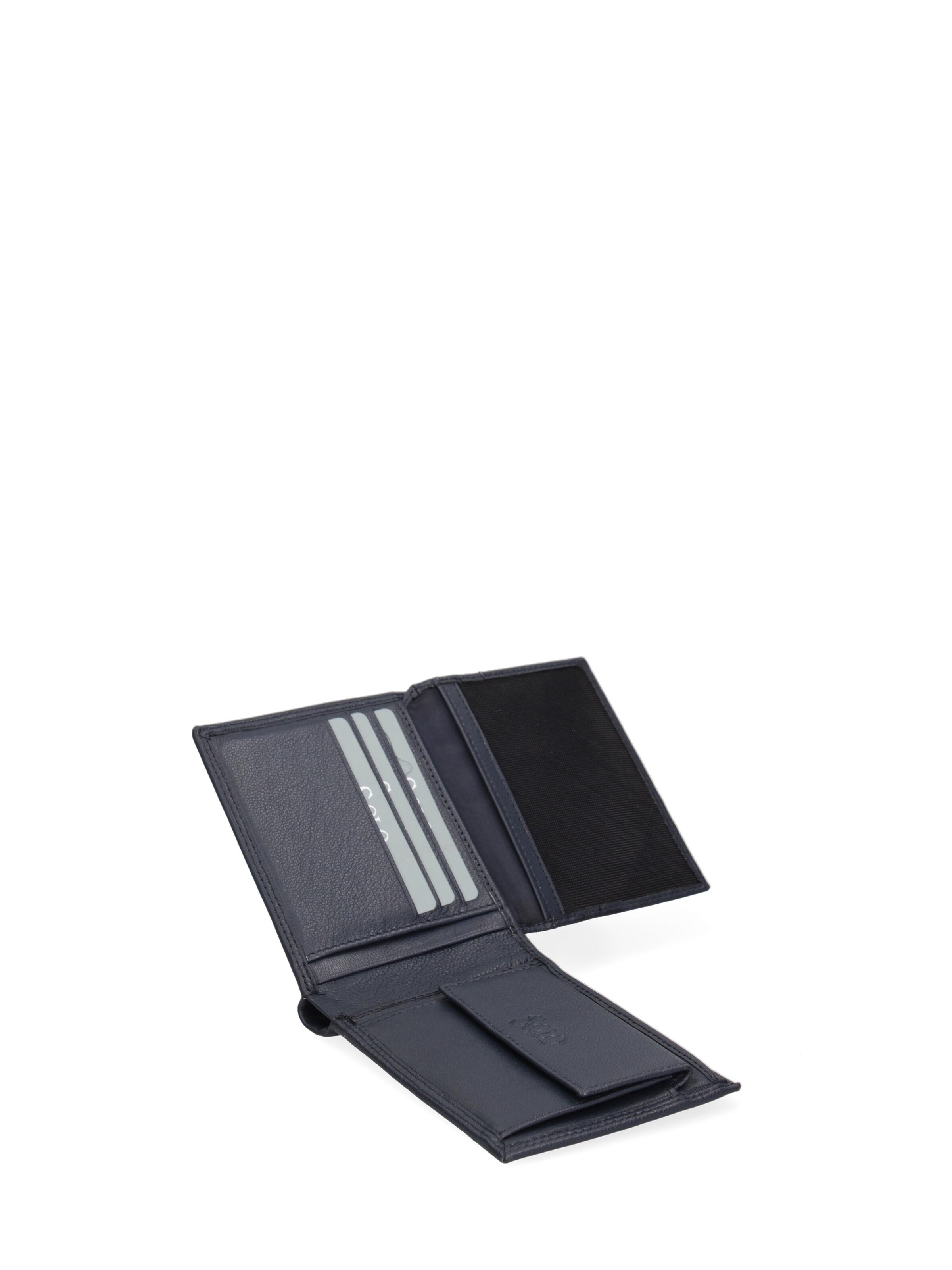 Portamonete 'Portafoglio Uomo Vera Pelle - Solo Soprani Slim Compatto 12x9,5 cm' di Solo Soprani in blu