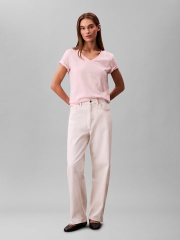 rožinė Calvin Klein Jeans Marškinėliai