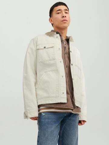 JACK & JONES Between-season jacket 'Steel' in Beige: front