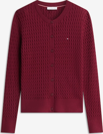 TOMMY HILFIGER Knit Cardigan in Red: front