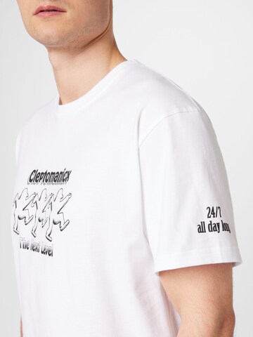 Cleptomanicx T-Shirt 'Next Level' in Weiß