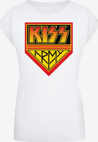 T-shirt 'Kiss Army Logo' F4NT4STIC en blanc : devant