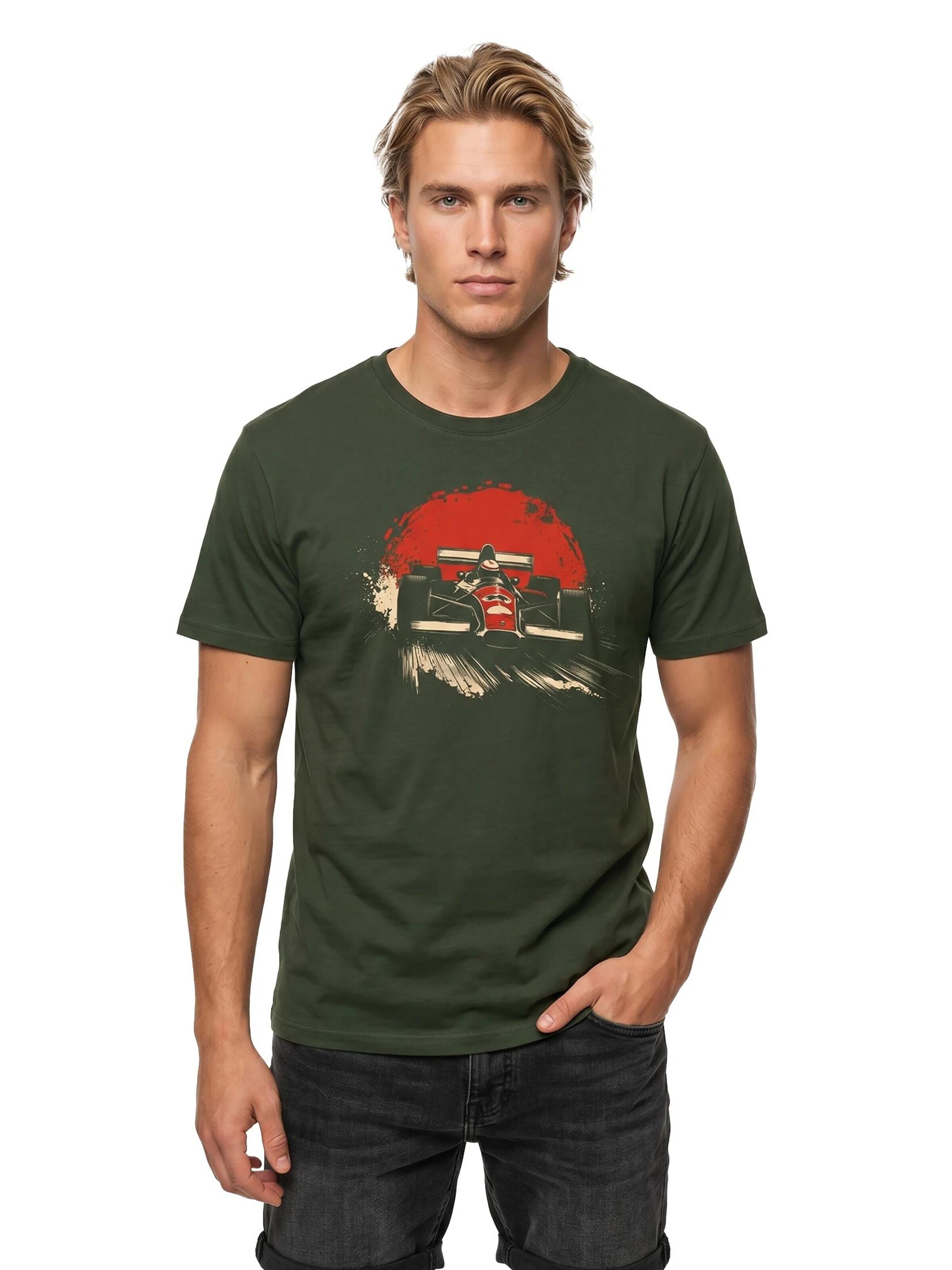 MAKAYA Shirt 'Formel Red' in Green