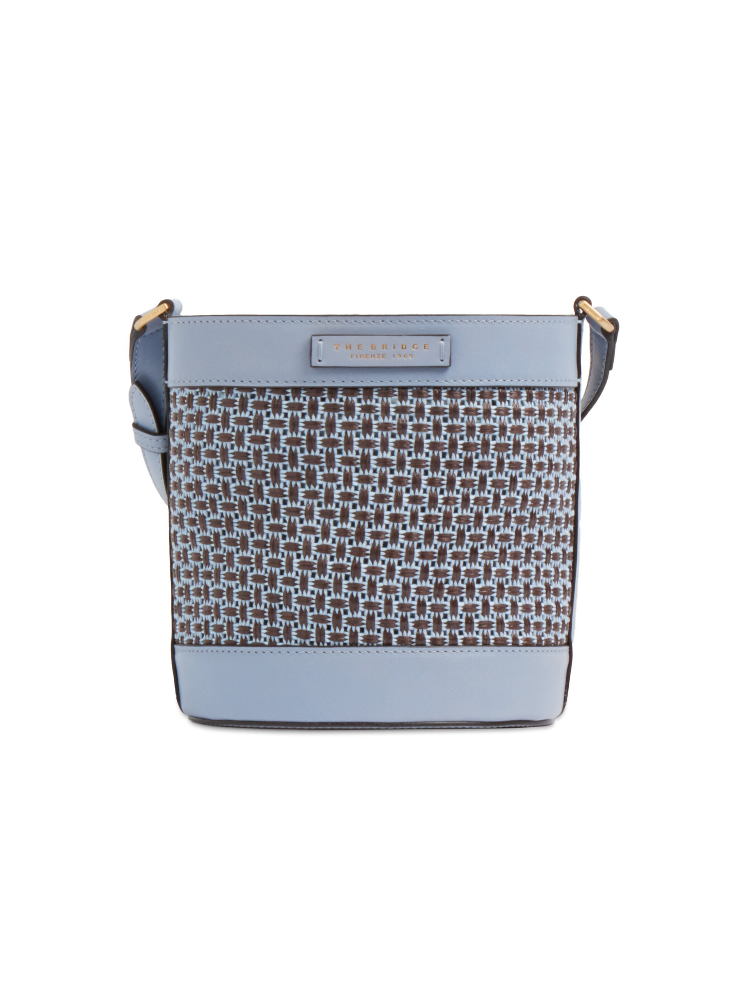 The Bridge Crossbody Bag in Blue: front