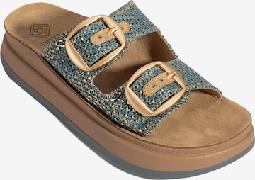 Desa - Zapatillas de casa 'Keilrutschen' en azul: frente