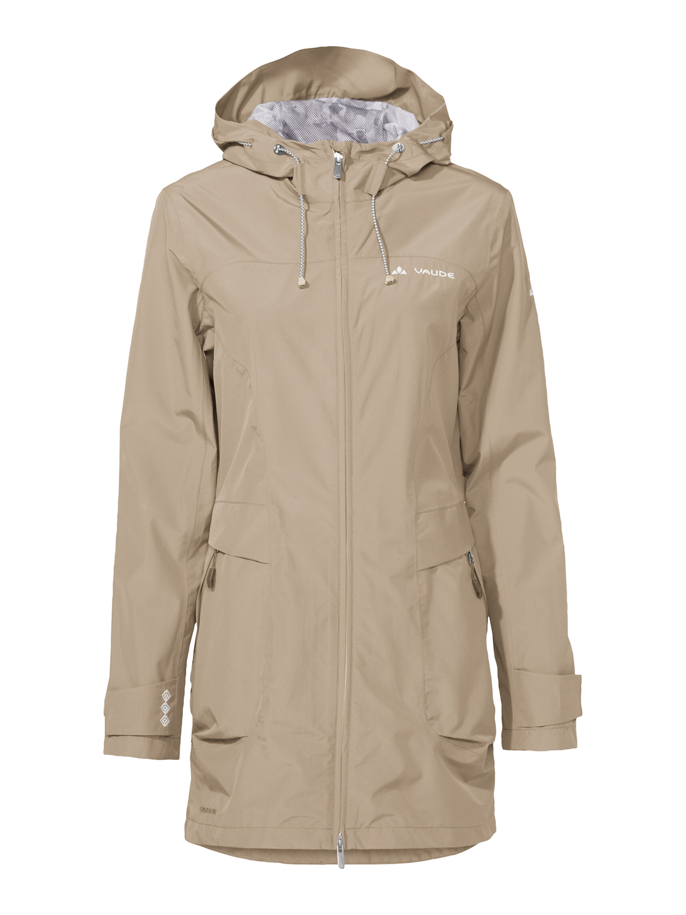 VAUDE Outdoorjas ' W Skomer PR II ' in Beige: voorkant