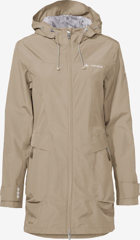 VAUDE Outdoorjas ' W Skomer PR II ' in Beige: voorkant