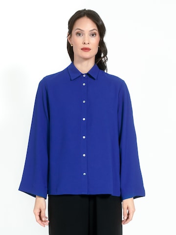 Camicia da donna di Jascha Stockholm in blu: frontale