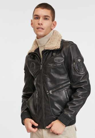 Gipsy by Mauritius Lederjacke 'Starpatrol' in Schwarz: Vorderseite