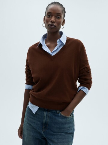 Pull-over 'LUKAV' MANGO en marron : devant