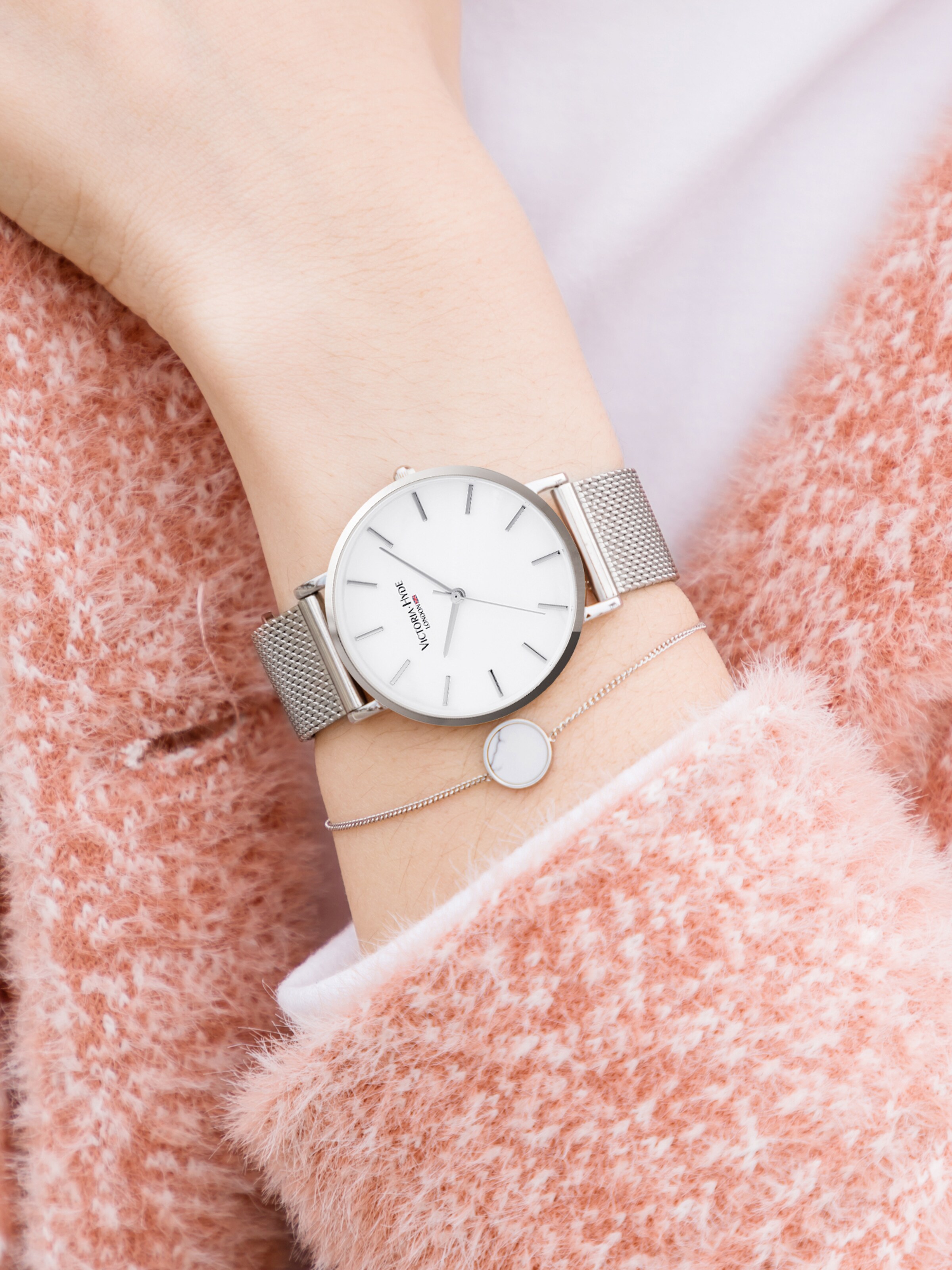 Victoria Hyde Analog watch 'Seven Sisters' in Silver: front