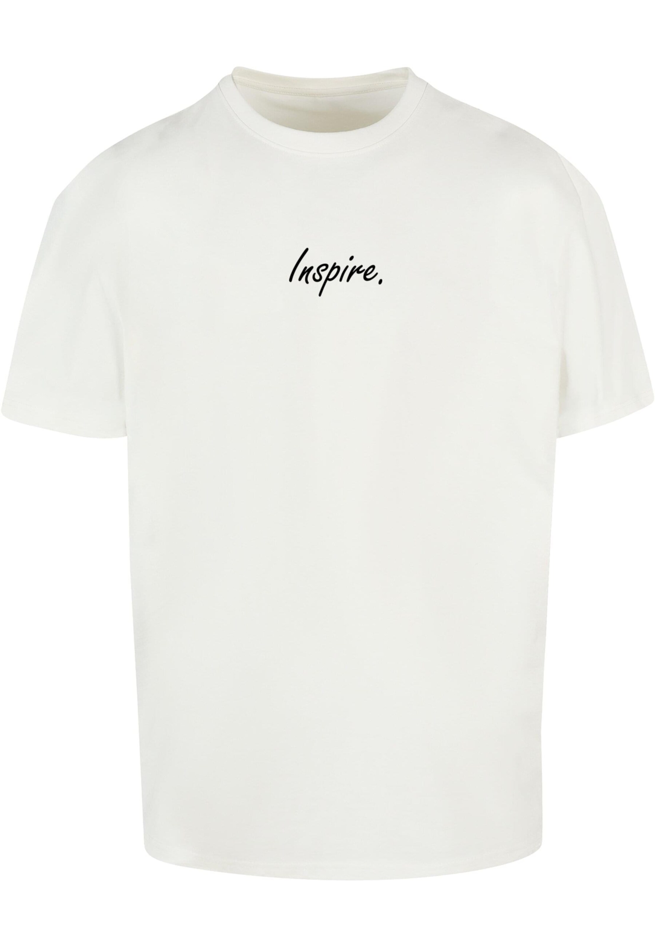 Merchcode T-Shirt 'Inspire' in Weiß: Vorderseite