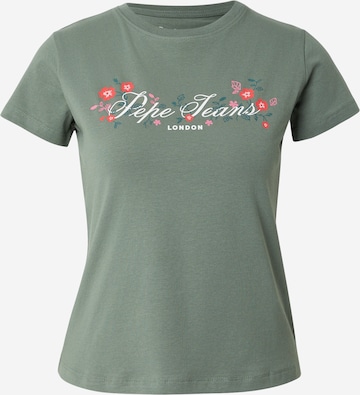 T-shirt Pepe Jeans en vert : devant