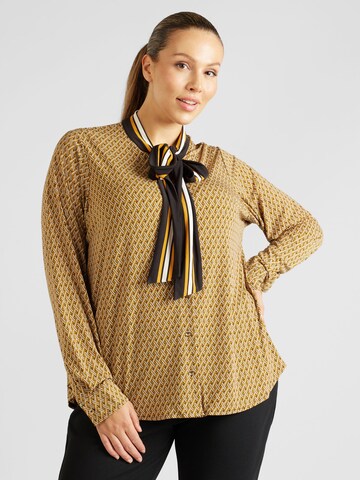 Camicia da donna 'LATTICE' di Michael Kors Plus in marrone: frontale